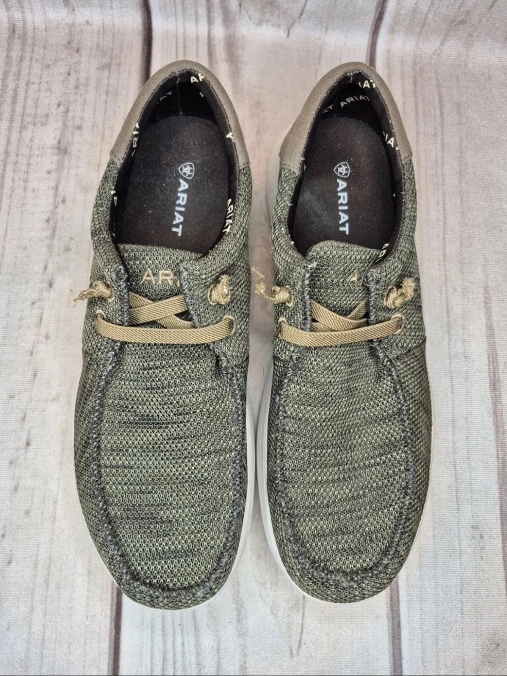 Ariat Hilo Men's Size 10 D Slip On Shoes Olive Knit Casual Loafers